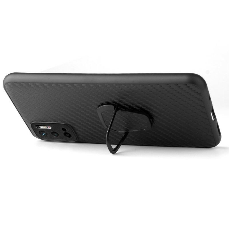 Capa Para Xiaomi Redmi Note 10 5G Suporte De Anel De Fibra De Carbono