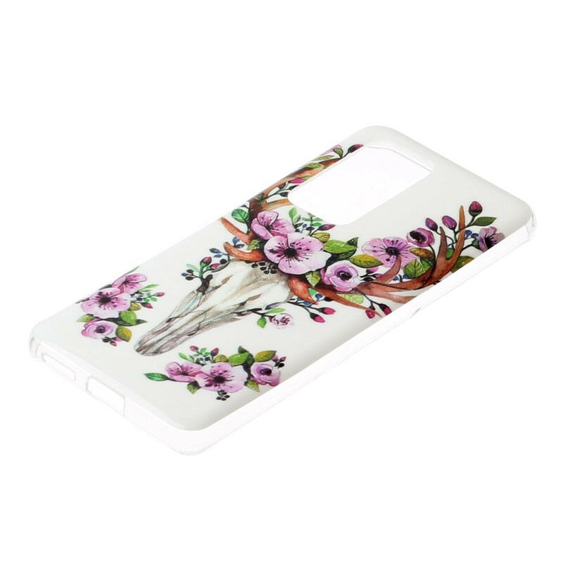 Capa De Celular Para Huawei P40 Pro Alce Floral Fluorescente