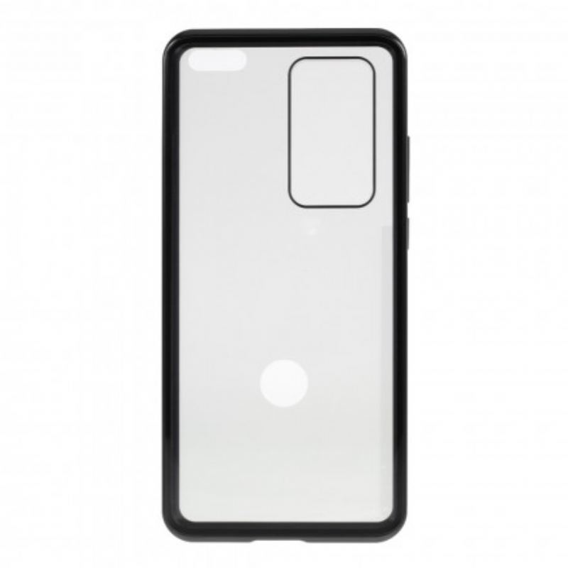 Capa De Celular Para Huawei P40 Pro Bordas De Metal E Vidro Duplo Temperado