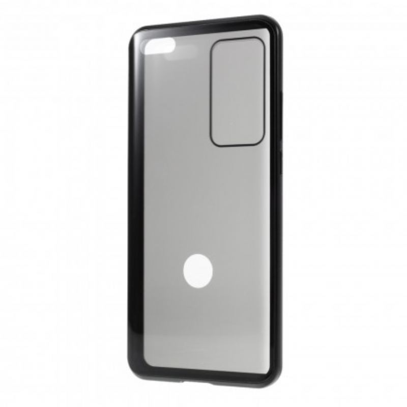 Capa De Celular Para Huawei P40 Pro Bordas De Metal E Vidro Duplo Temperado