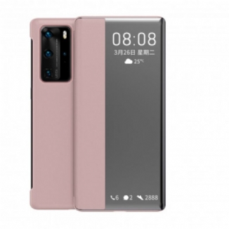 Capa De Celular Para Huawei P40 Pro Couro Sintético Texturizado