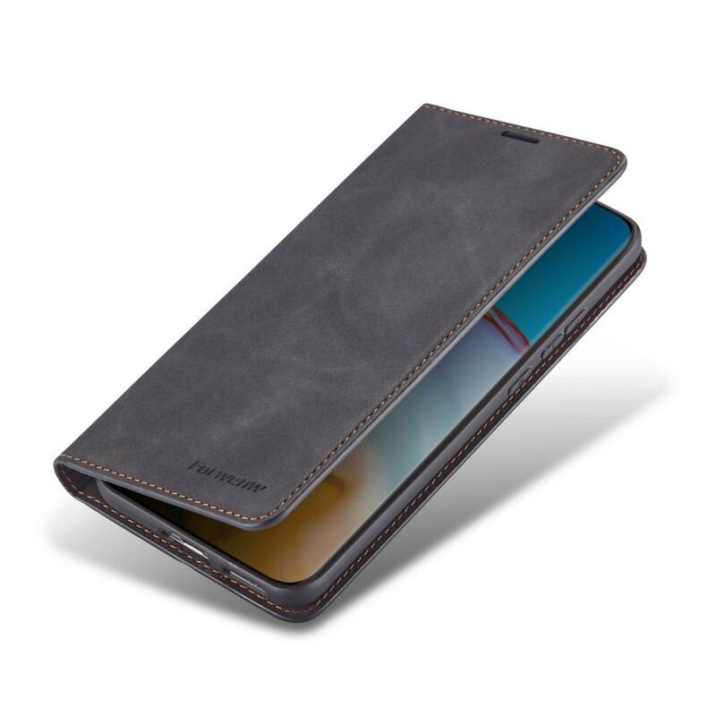 Capa De Celular Para Huawei P40 Pro Flip Forwenw Efeito Couro