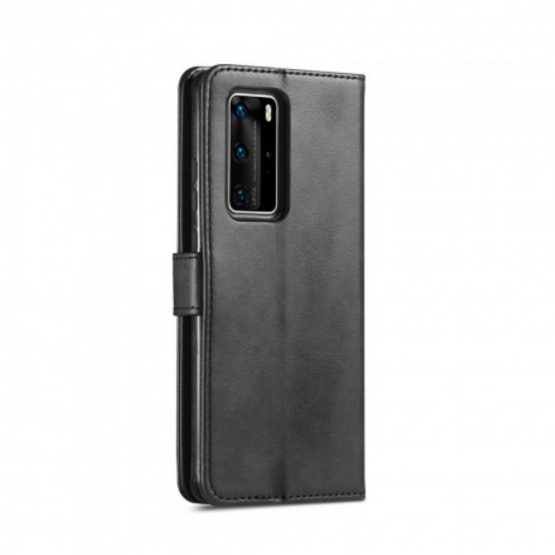 Capa De Couro Para Huawei P40 Pro Lc.imeeke Efeito Couro