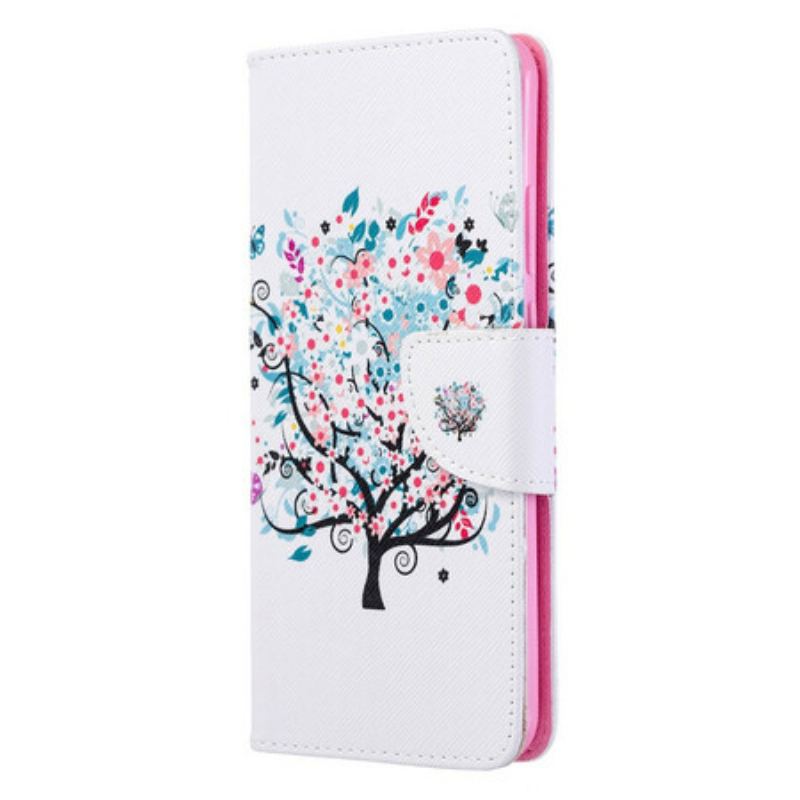 Capa Flip Para Huawei P40 Pro Árvore Florida