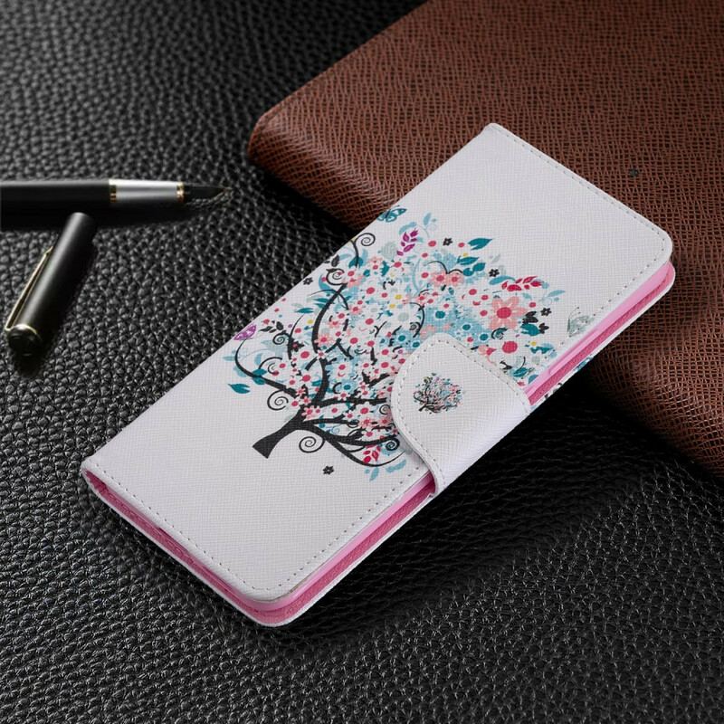 Capa Flip Para Huawei P40 Pro Árvore Florida