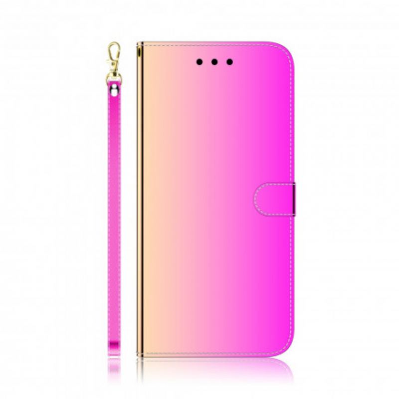 Capa Flip Para Huawei P40 Pro Capa De Espelho De Couro Sintético