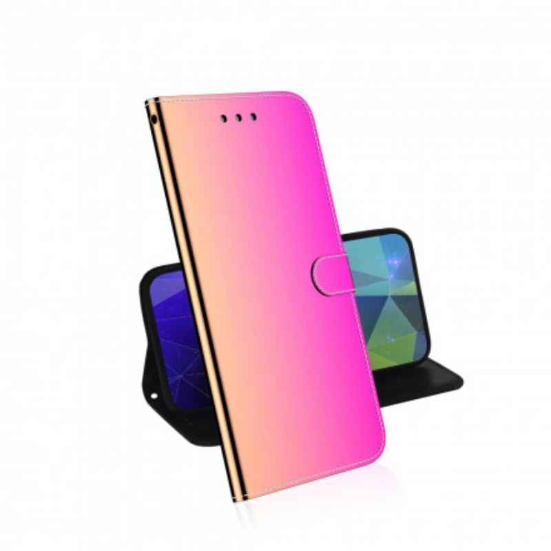 Capa Flip Para Huawei P40 Pro Capa De Espelho De Couro Sintético