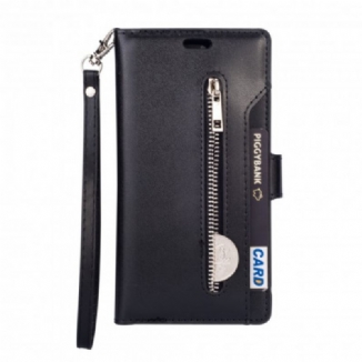 Capa Folio Para Huawei P40 Pro Bolsa Com Cordão