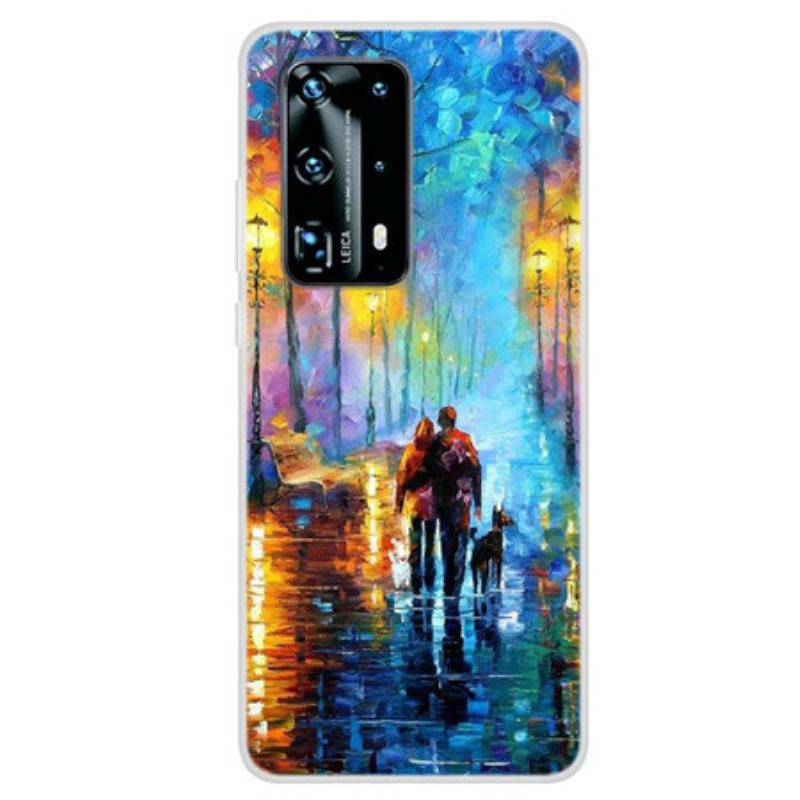 Capa Para Huawei P40 Pro Caminhada Em Família