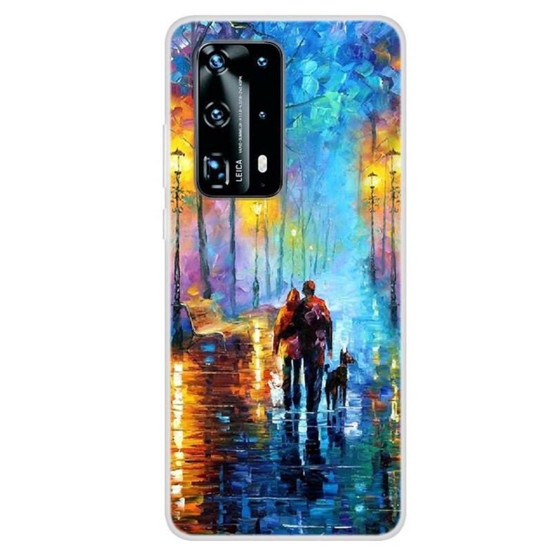 Capa Para Huawei P40 Pro Caminhada Em Família