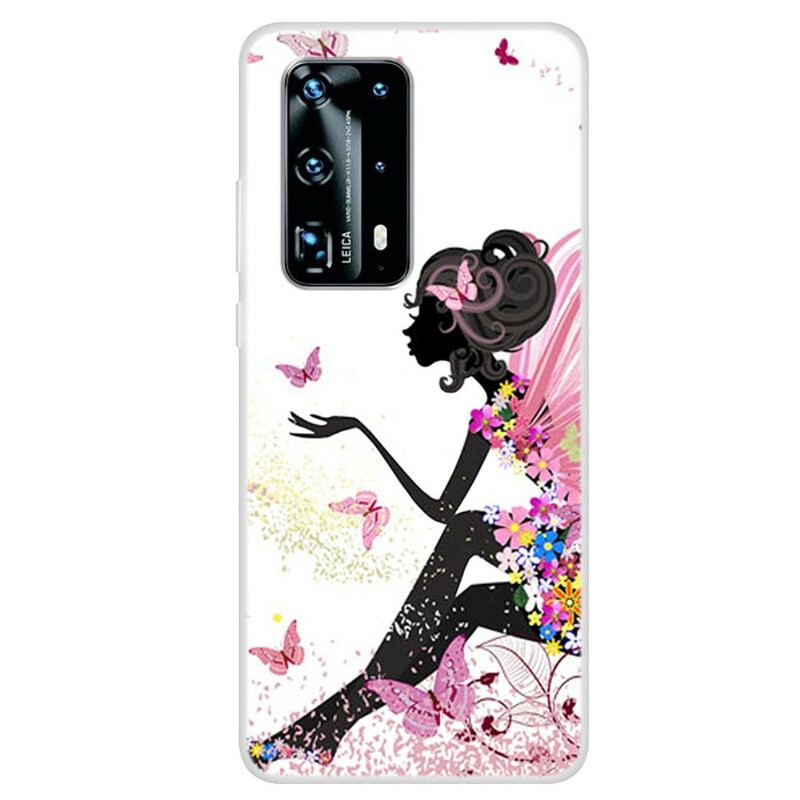 Capa Para Huawei P40 Pro Dama Borboleta