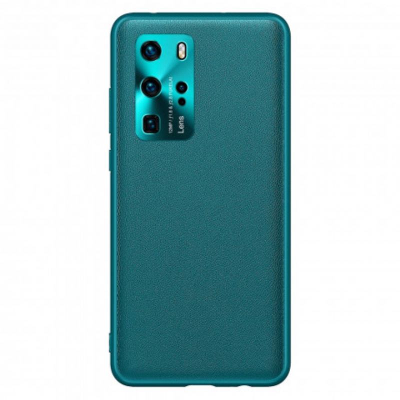 Capa Para Huawei P40 Pro Estilo Cor De Couro