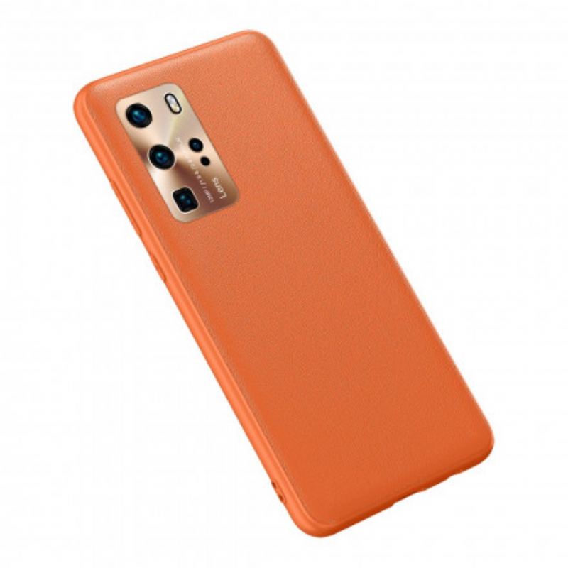 Capa Para Huawei P40 Pro Estilo Cor De Couro