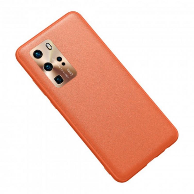 Capa Para Huawei P40 Pro Estilo Cor De Couro