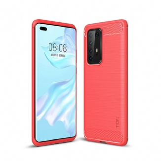 Capa Para Huawei P40 Pro Fibra De Carbono Escovada Mofi