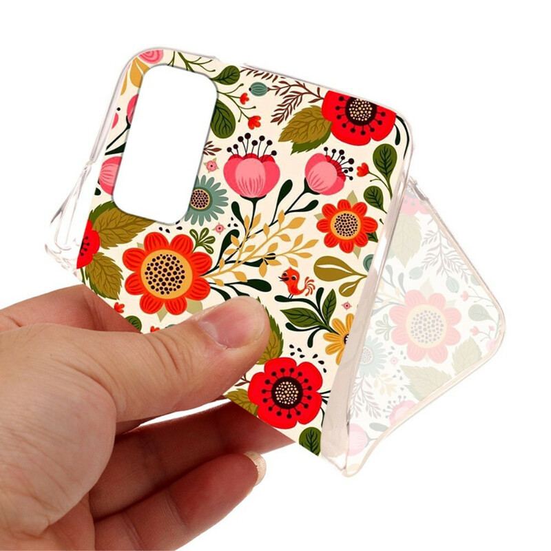 Capa Para Huawei P40 Pro Tapeçaria Floral