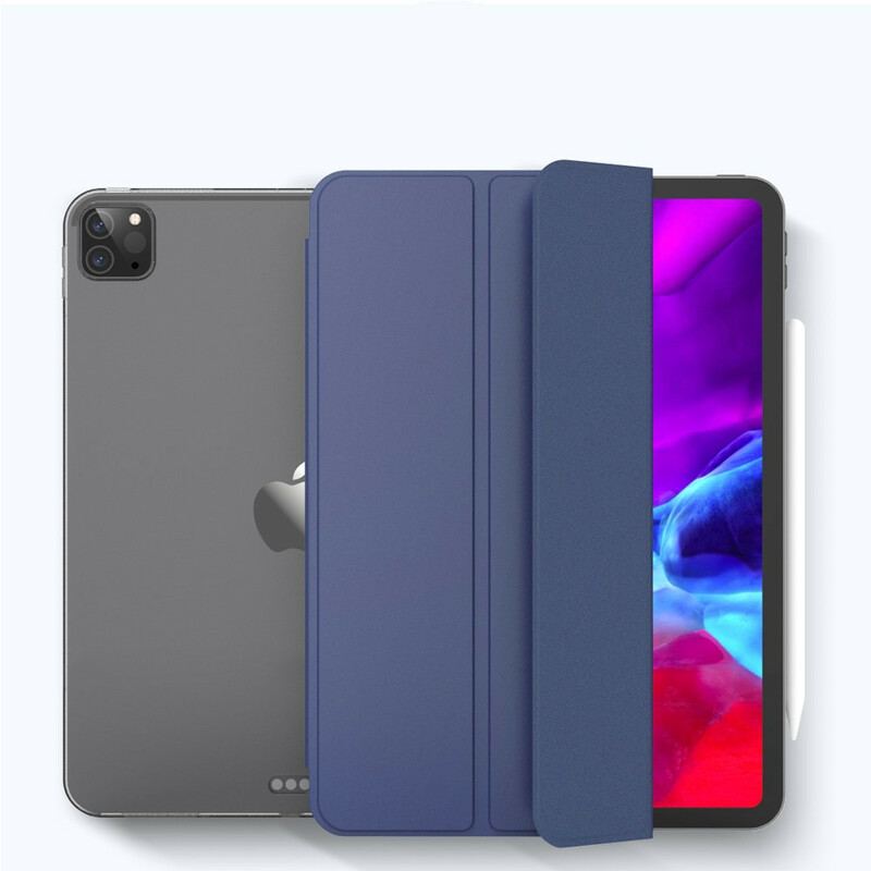 Capa De Celular Para iPad Pro 12.9" (2021) Couro Falso E Transparente