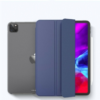 Capa De Celular Para iPad Pro 12.9" (2021) Couro Falso E Transparente