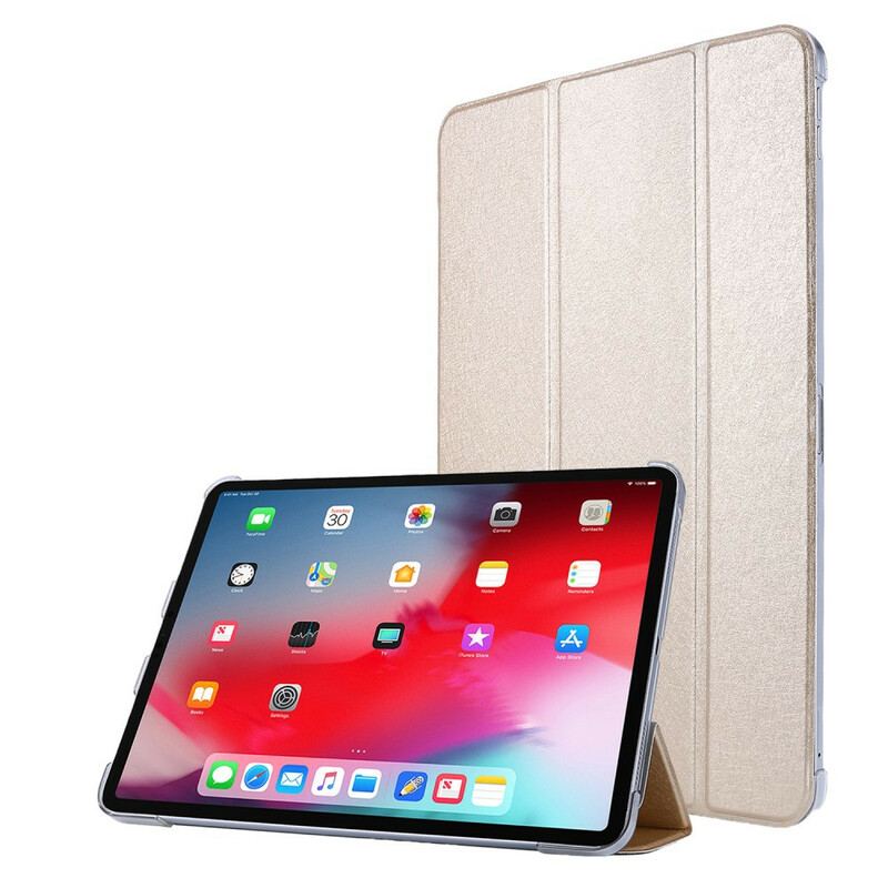 Capa De Celular Para iPad Pro 12.9" (2021) Couro Falso Textura De Seda