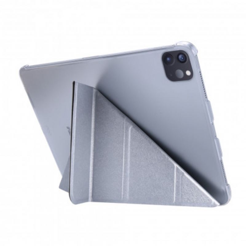 Capa De Celular Para iPad Pro 12.9" (2021) Couro Falso Textura De Seda