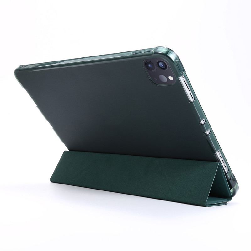 Capa De Celular Para iPad Pro 12.9" (2021) Capa Dobrável Efeito Couro