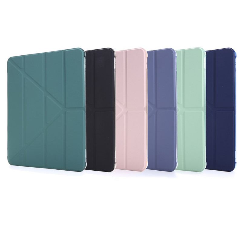 Capa De Celular Para iPad Pro 12.9" (2021) Capa Dobrável Efeito Couro