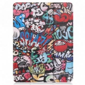 Capa De Celular Para iPad Pro 12.9" (2021) Porta Caneta Graffiti