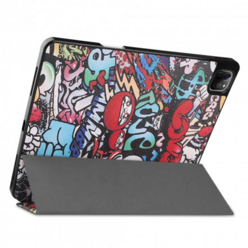 Capa De Celular Para iPad Pro 12.9" (2021) Porta Caneta Graffiti