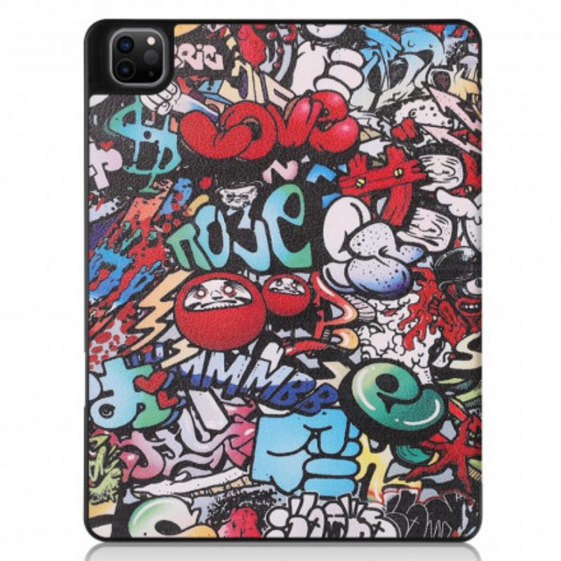 Capa De Celular Para iPad Pro 12.9" (2021) Porta Caneta Graffiti