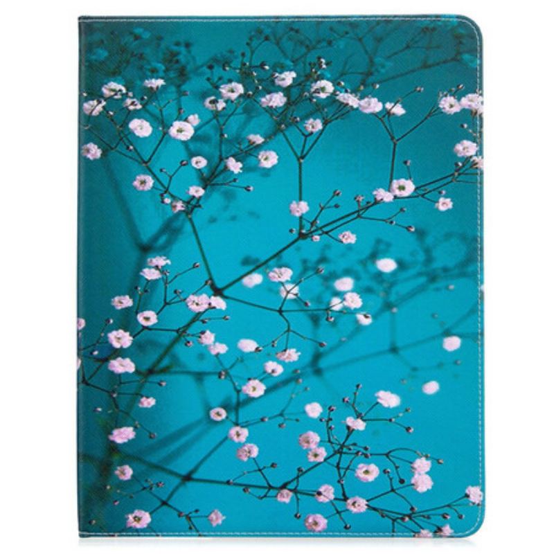 Capa De Couro Para iPad Pro 12.9" (2021) Padrão De Impressão De Árvore De Sakura