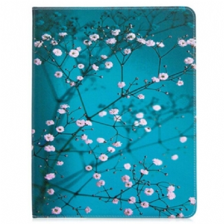 Capa De Couro Para iPad Pro 12.9" (2021) Padrão De Impressão De Árvore De Sakura