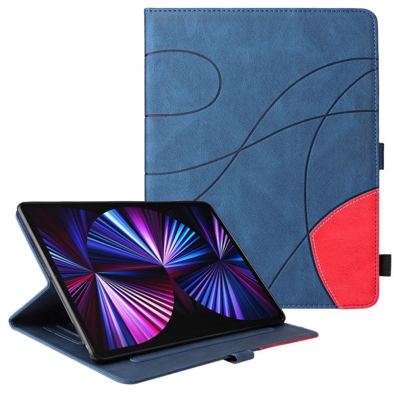 Capa Flip Para iPad Pro 12.9" (2021) Desenho Bicolor