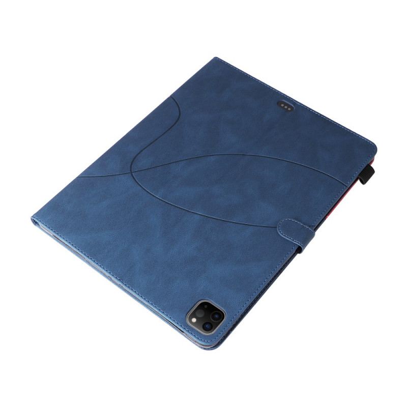 Capa Flip Para iPad Pro 12.9" (2021) Desenho Bicolor