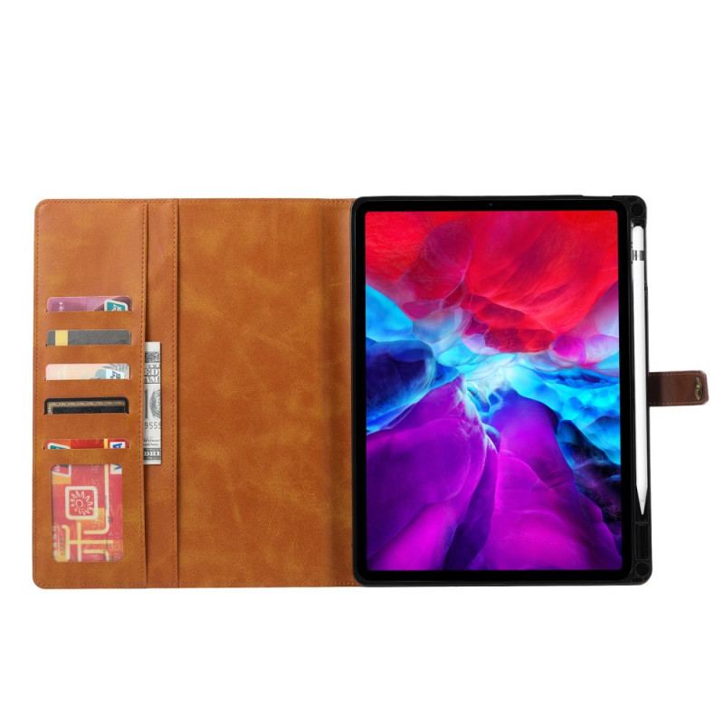 Capa Flip Para iPad Pro 12.9" (2021) Estilo Empresarial Com Alça