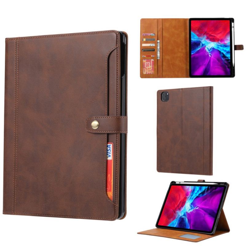 Capa Flip Para iPad Pro 12.9" (2021) Estilo Empresarial Com Alça