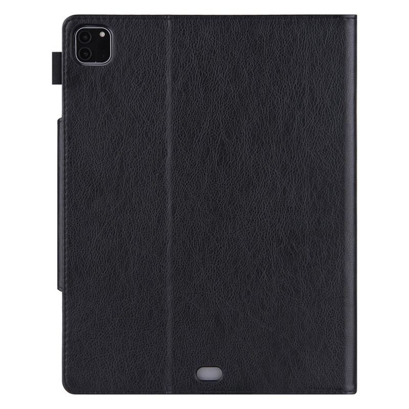 Capa Flip Para iPad Pro 12.9" (2021) Fecho De Prata De Couro Falso