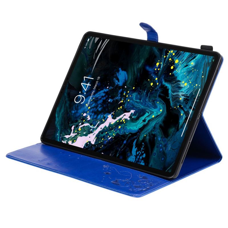 Capa Flip Para iPad Pro 12.9" (2021) Gato E Abelhas