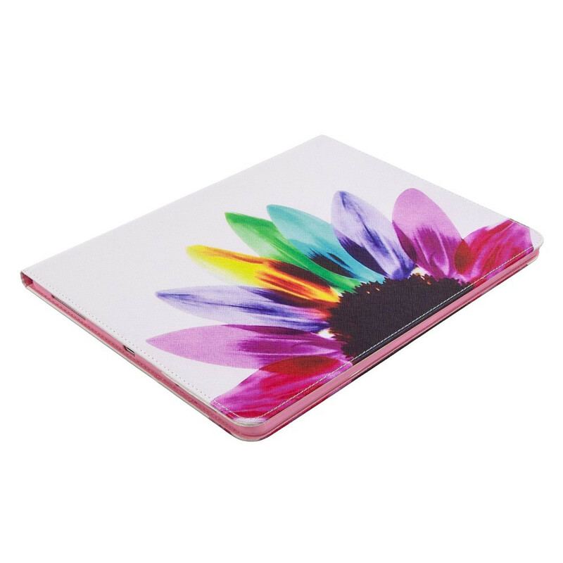 Capa Flip Para iPad Pro 12.9" (2021) Padrão De Impressão De Pétalas