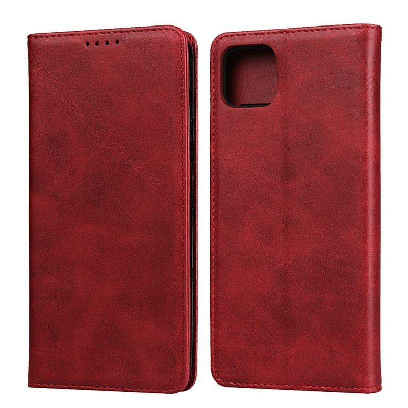 Capa De Celular Para Google Pixel 4 Flip Costura De Couro Sintético Premium