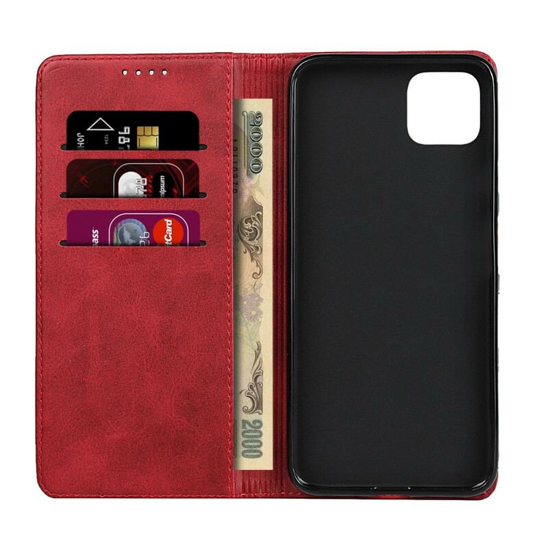 Capa De Celular Para Google Pixel 4 Flip Costura De Couro Sintético Premium