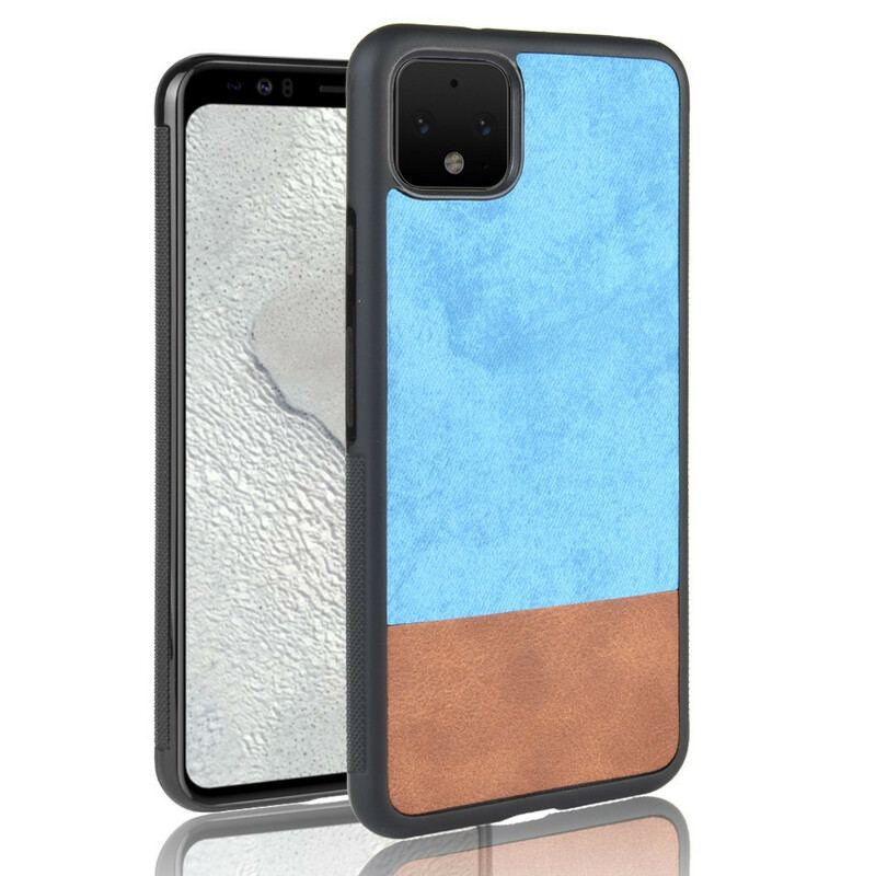 Capa Para Google Pixel 4 Couro Sintético De Dois Tons