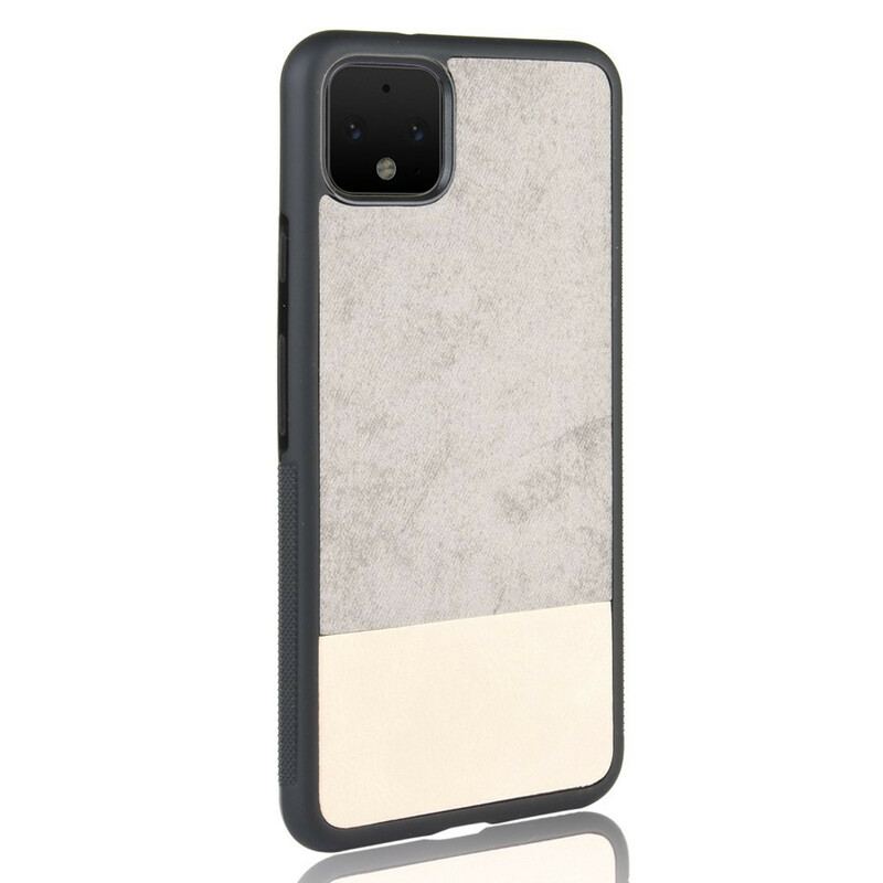 Capa Para Google Pixel 4 Couro Sintético De Dois Tons