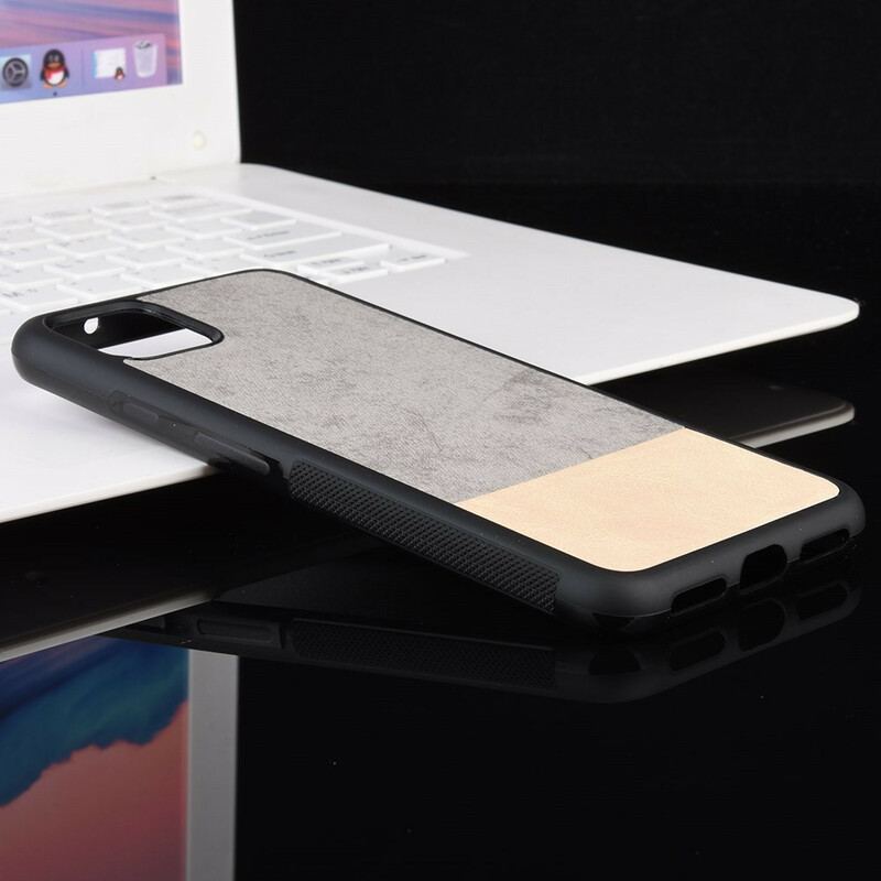 Capa Para Google Pixel 4 Couro Sintético De Dois Tons