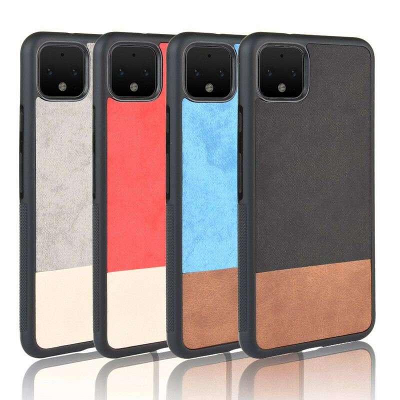 Capa Para Google Pixel 4 Couro Sintético De Dois Tons