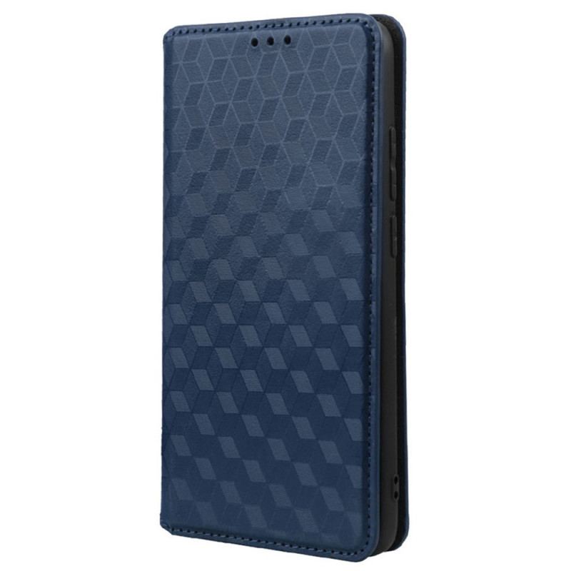 Capa De Celular Para Xiaomi Redmi A1 Flip Efeito Couro Cubo 3d