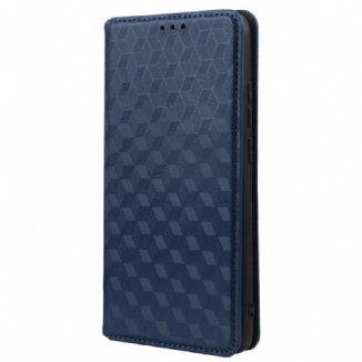 Capa De Celular Para Xiaomi Redmi A1 Flip Efeito Couro Cubo 3d