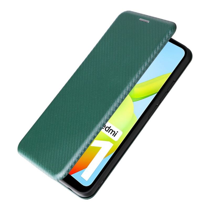 Capa De Celular Para Xiaomi Redmi A1 Flip Fibra De Carbono