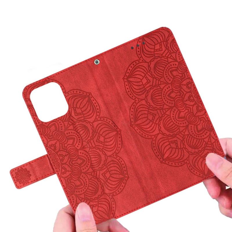 Capa De Couro Para Xiaomi Redmi A1 De Cordão Mandala Strappy