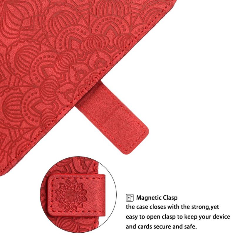 Capa De Couro Para Xiaomi Redmi A1 De Cordão Mandala Strappy