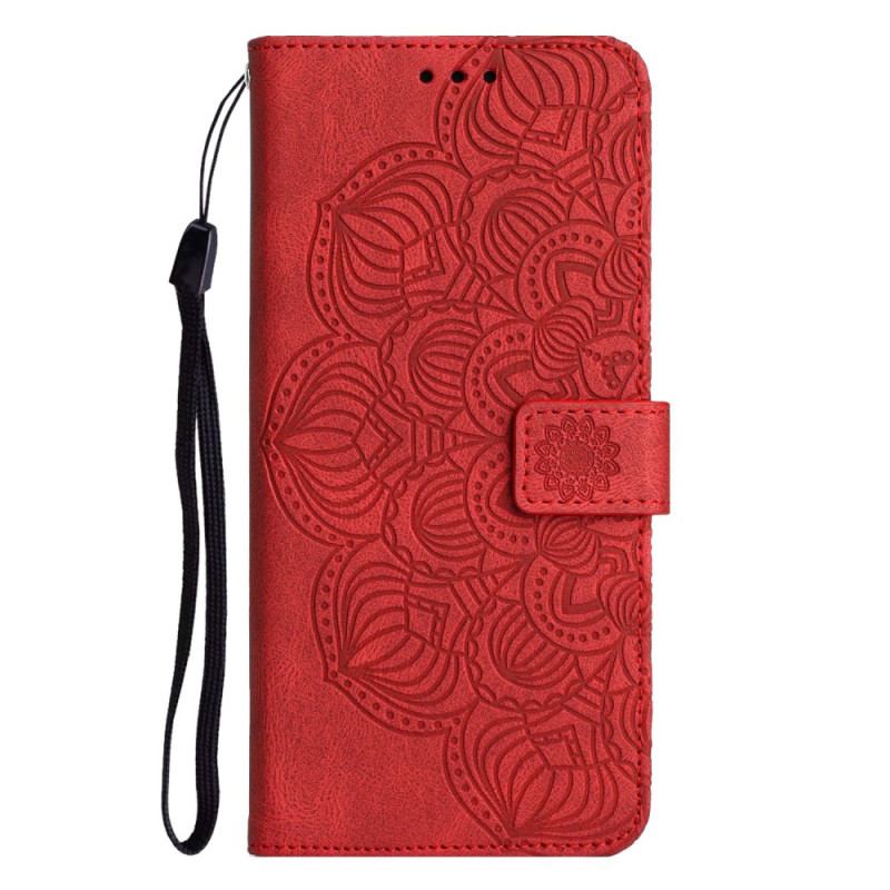 Capa De Couro Para Xiaomi Redmi A1 De Cordão Mandala Strappy